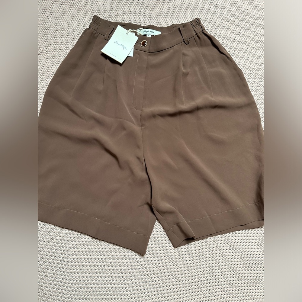 Simpleretro brown shorts size XS NWT